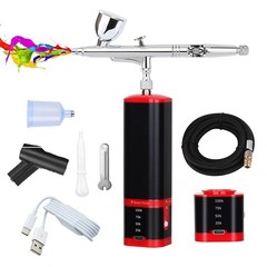Airbrush Kit with Compressor 0.3mm Dual Action Airbrush for Model Painting