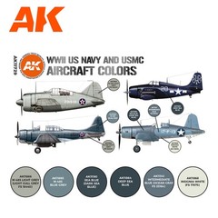 WWII US Navy USMC Acrylic Paint Set 3G – Light Grey Blue-Grey Sea Blue