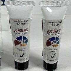 Jo Sonja’s 6 Iridescent Colours Artists Acrylic Paint Tubes Set Art Kit Chroma