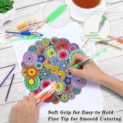Gel Pens for Adult Coloring Books, 160 Pack Artist Colored Gel Pen with 40% More
