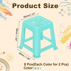 8Pcs Mini Canvas Stands for Painting, Small Canvas Stands, Blue/Pink/White/Green