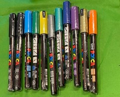 60 UNI POSCA PAINT MARKER PEN LARGE SET, 8k, 1M, 350, 5M, 17K,PC1M,PC5M NEW