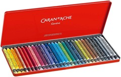 Caran d’Ache Classic Neocolor II Water-Soluble Pastels, 30 Colors