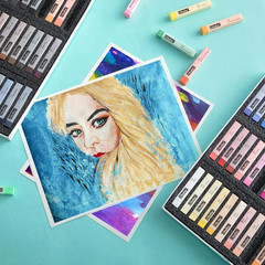72 Long Chalk Pastel Set: 72 Pastel Colors Chalk Markers for Artists 4 Fluoresce