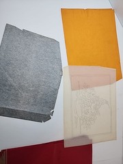 Vintage Paper Board Fluorescent Board Blank Red Stencil Paper Stenso Stencils