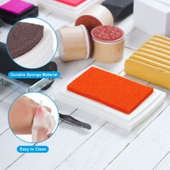 Craft Ink Pads for Stamps, 2 Pcs Washable Finger Print Ink Pad Rainbow, Brown