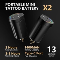 Luxury Cordless Tattoo Gun Kit: Pro Pen, 2 Batteries & 20 Needles for Beginners