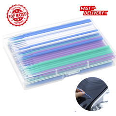 200PCS Touch Up Paint Brushes Micro Applicators Car Scratch Repair Kit Set