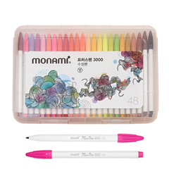 Monami PLUS Pen 3000 Color Pens 48 Colors Fine Liner Water Based Marker