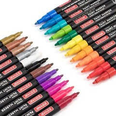 ZEYAR Oil-Based Paint Markers, Fine Point 24 Colors, AP Certified, Permanent …