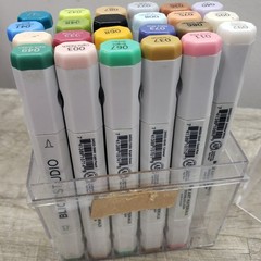 *Lot Of 23* Blick Studio Dual Brush Markers Set Various Colors (Chisel/Straight)