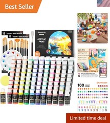 Artists’ Must-Have: 100 Colors Acrylic Paint, Brushes & Art Accessories Set