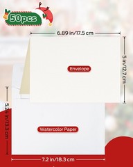 Watercolor Cards and Envelopes Set – White or light shade (off-white, cream)