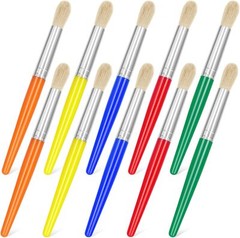 10Pcs Paint Brushes for Kids, Anezus Children Large, Multicolor