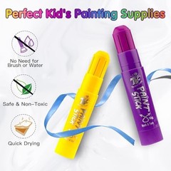 Paint Sticks,Classic Colors, Washable, Non-toxic, Tempera Paint Sticks for 12