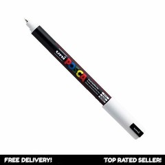 Uni Posca WHITE Paint Marker Pens PC-1M 1MR 3M 5M 7M 8K 17K PCF350 All Sizes