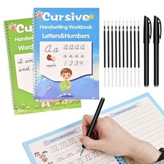 Grooved Cursive Handwriting Workbook,Reusable Cursive Writing Practice Book w…