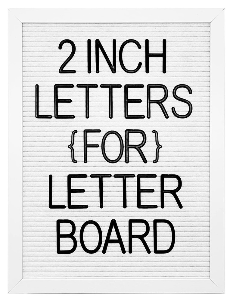 Felt Letter Board Letters Set – Pre-cut 227pcs 2 inch Tall Black Letters (No …