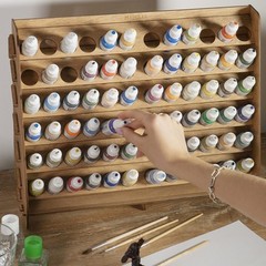 Plydolex Paint Rack Organizer with 72 Holes Suitable for Vallejo Paints – Wal…