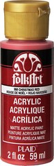 Plaid FolkArt Acrylic Paint Christmas Red Matte 2 oz