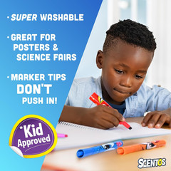 12 Pack Scented Chisel Tip Markers Washable Kids Art Drawing Coloring