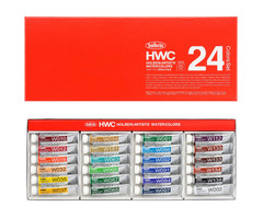 Holbein Granulating Watercolor Set HWC WG591 Artists 24 Colors x 5ml Paint New
