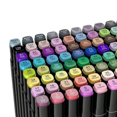 168 Colors Dual Tip Artist Alcohol Markers Set with Carrying Case – Perfect f…
