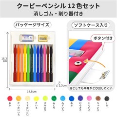 1 X Sakura Coupy Pencil 12 Colors Soft Case FY12-R1