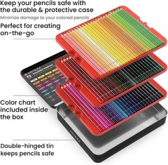 ARTEZA Colored Pencils 72 Soft Wax-Based Color Pencils for Adults Artists. P…