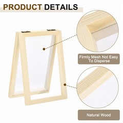 2Pcs Paper Making Screen Wooden Paper Making Mould 7.1×4.9Inch for DIY Craft