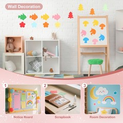 108 Pcs Colorful Maple Leaf Paper Cutouts, Bulletin Board Cutouts Decor