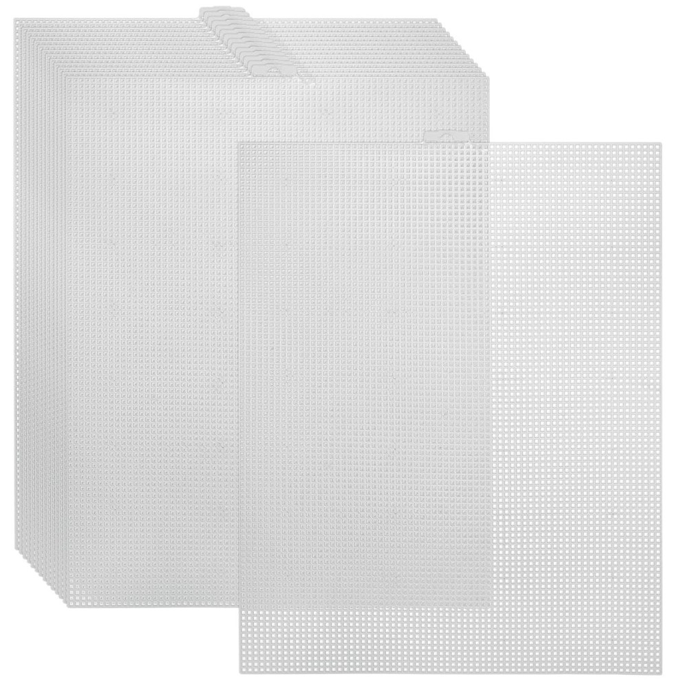 OTYMIOW 15PCS 7 Count Plastic Canvas, 10” x 13” Plastic Canvas Sheets, Plas…