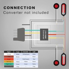 Sequential Turn Signal Trailer Lights, Oval LED Trailer with Square Metal Box
