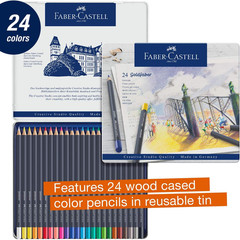 Goldfaber Color Pencils Tin Set, 24Ct.