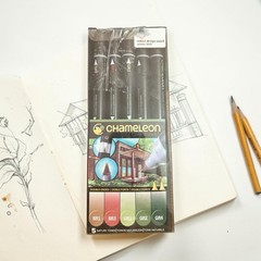 Chameleon Alcohol Ink Double Ended Nature Tones Pack Of 5 #CT0514