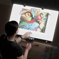 Enhanced Visibility A2 Diamond Painting LED Light Pad with Stand and Clips