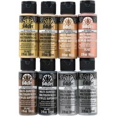 Metallic Acrylic Craft Paint Set – Non-Toxic, 8 Colors, 2 oz Each, Perfect for A