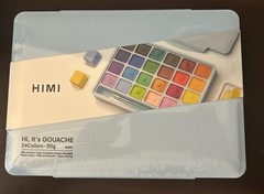 HIMI Gouache Paint Set 24 Colors 30 g Non Toxic Paints NEW – Pastel Blue Case