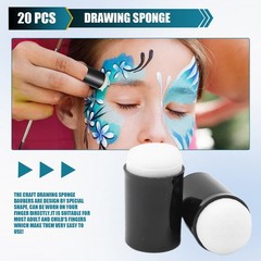 20 Pcs Finger Sponge Daubers,Finger Painting Sponge Craft Drawing Sponge2412