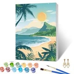 SKRYUIE Framed Paint by Numbers Kits for Adults 7.87×11.81 inches, Colorful