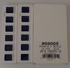 Prang Water Colors. Refills 1/2 Pan Blue 12 Count