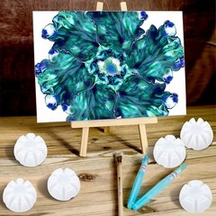 6 Pieces Flower Pour Cup for Paint Pouring 1 count (pack of 1), White