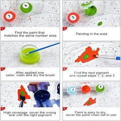 Scenery Paint by Numbers Kit for Adults Beginner DIY Canvas Art 16×20 In