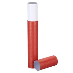 2″x15″ Poster Tube, Photo Storage Tube Painting Tubes Mailing Tubes, Red