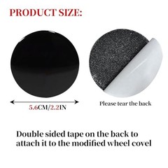 4 Pack Aluminum Waterproof Wheel Cover Center Emblem Sticker for Tesla Model 3