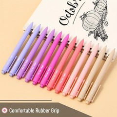Retractable Gel Pens 12 Pack Black Ink Fine Point 0.5mm Smooth Writing