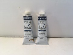 Grumbacher Pre-Tested Artists Oil Paint Prussian Blue 37 ml 1.25 Oz Vtg lot of 2