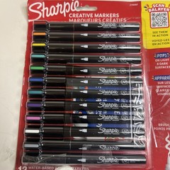 Creative Markers, Water-Based Acrylic, Brush Tip, Assorted Colors, 12