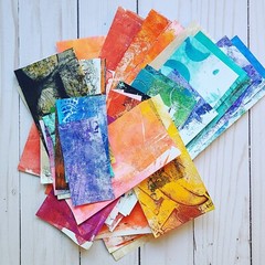 Collage Papers: 40 Beautiful Hand Painted. Collage Paper Samples For Art Journal