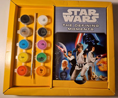 STAR WARS Classic Paint By Numbers; 5 Canvases, Acrylic Paints, 48 page book NEW